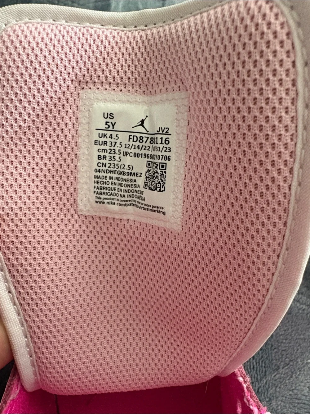 Nike Pink and White High-Top Sneakers